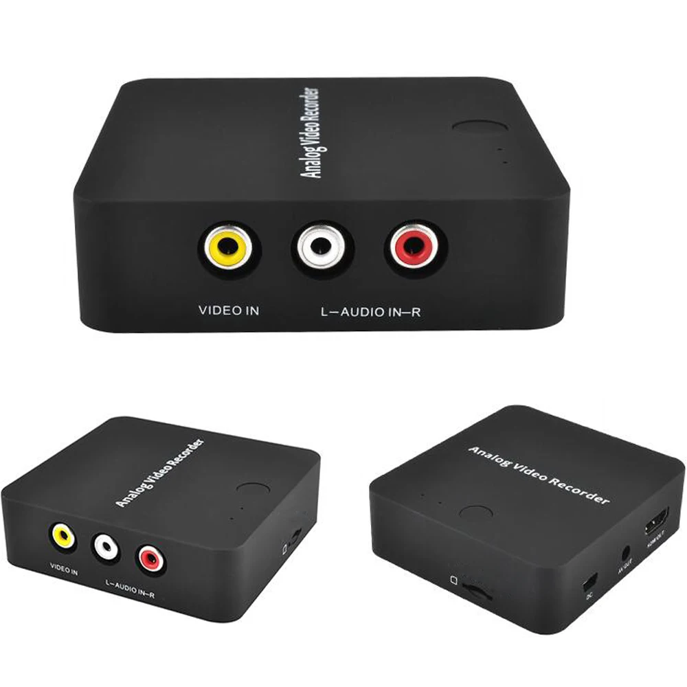  AV Capture Analoge to Digital Video Recorder Converter with Audio Video input AV HDMI Output to Mic