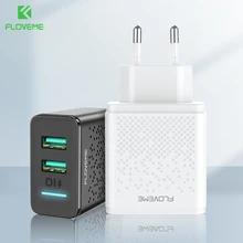 FLOVEME Dual USB Зарядное устройство 2.4A быстрой зарядки адаптер ЕС Plug Путешествие стены Зарядное устройство s для Xiaomi зарядные устройства для телефонов зарядка для айфона зарядка зарядное устройство для телефона