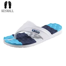 KESMALL Men Slippers Summer Beach Men Shoes Fashion Men Flip Flops Sandals Water Upstream Shoes font