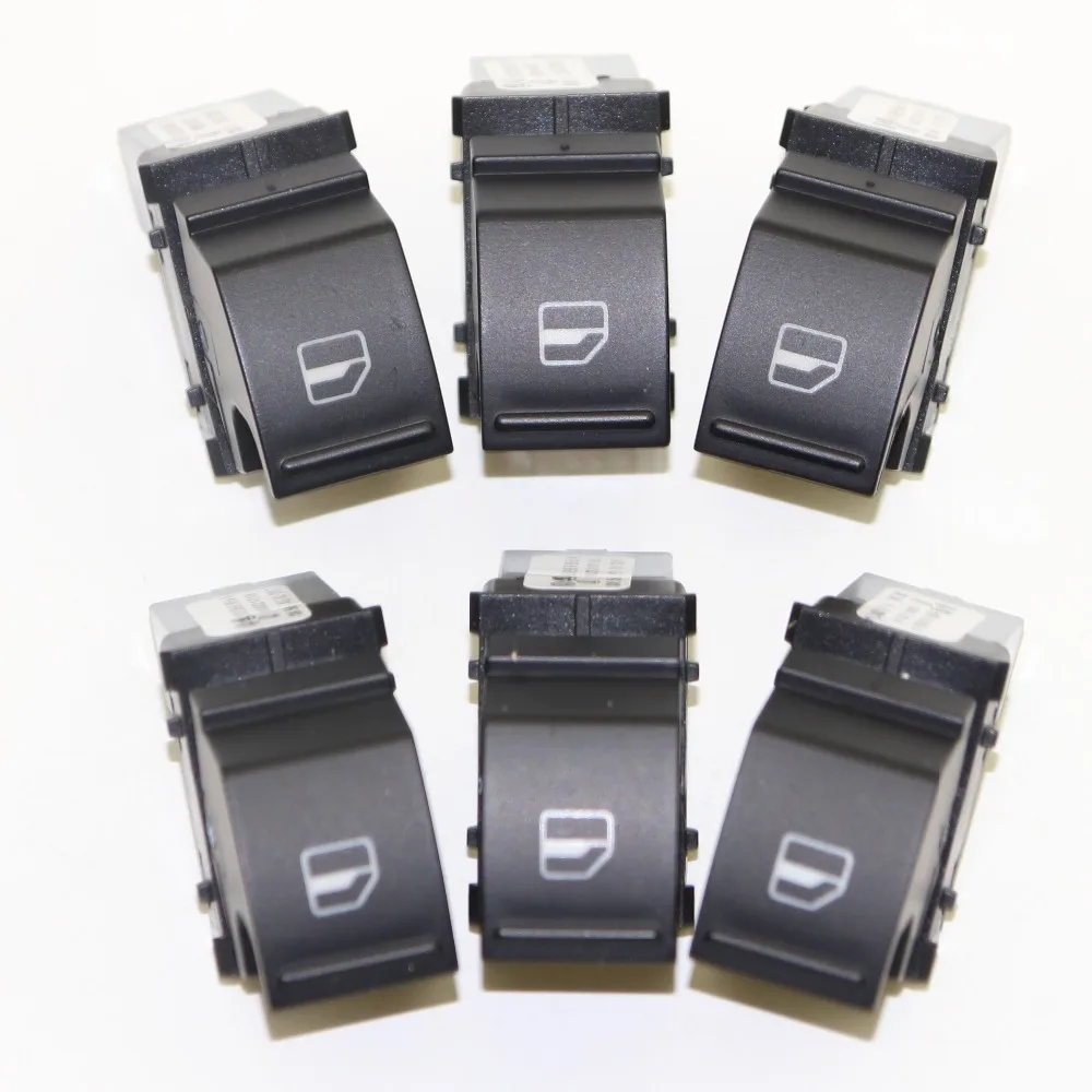  6Pcs Side Window Adjustment Switch Control Button For VW Jetta Golf Touareg Passat Touran Tiguan Sh
