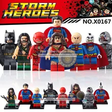 DR. TONG 80 шт./лот, супергерои, Супермен, чудо-женщина, киборг, Бэтмен, флэш, строительные блоки, Лига Справедливости, детские игрушки X0167