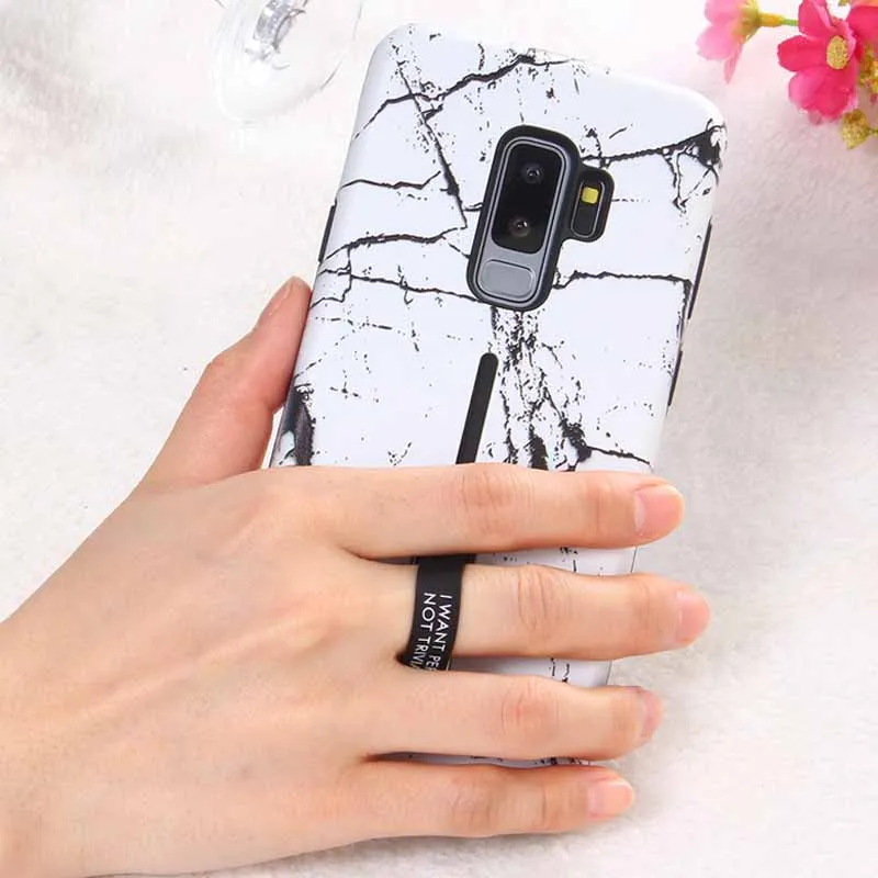TPFIX For Galaxy S9 Case Marble Floral TPU PC Phone Cases Samsung A8 2018 Plus Note 9 Back Cover Stand Coque Fundas |