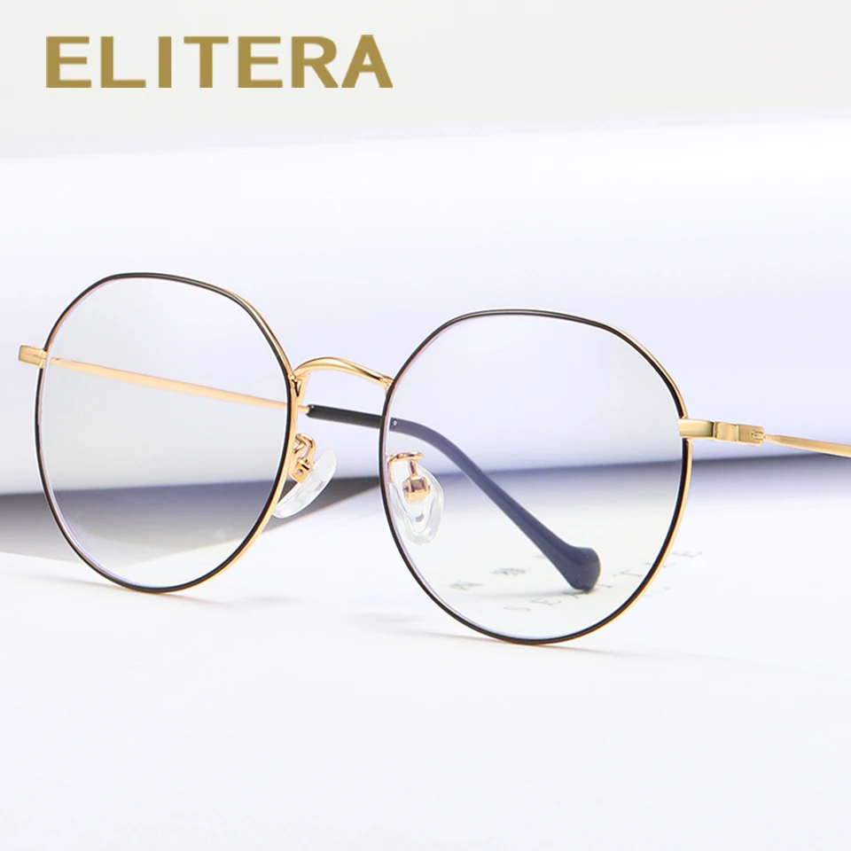 ELITERA мужские круглые очки оправа для женщин металлическая прозрачные оптическая