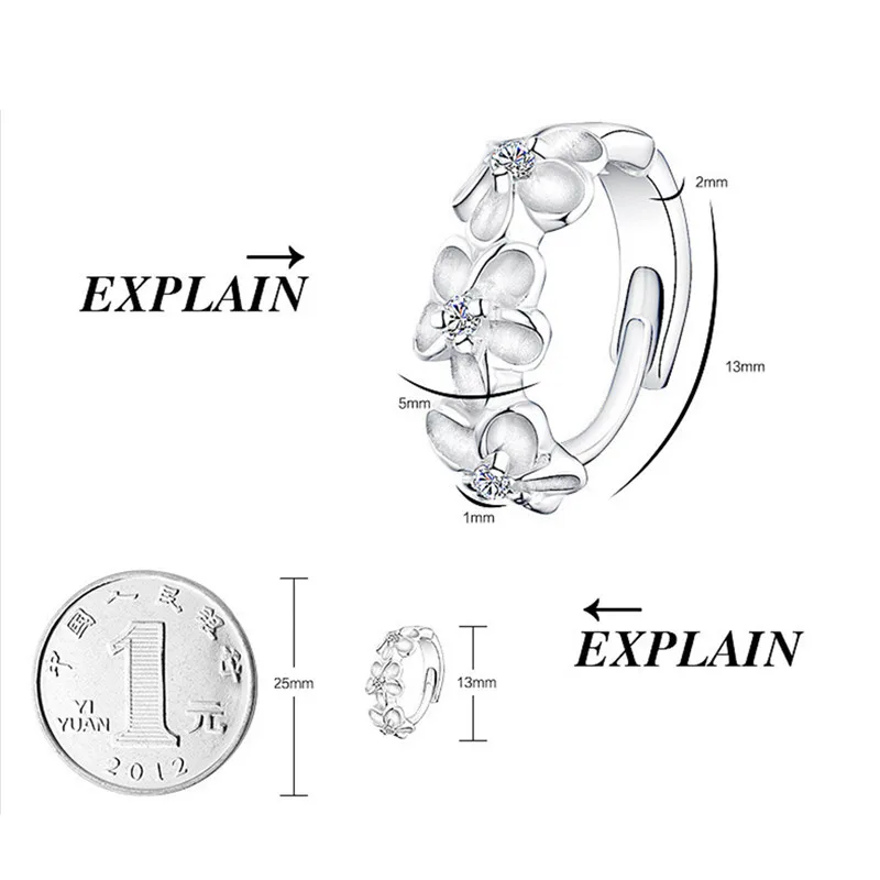 Изящные серьги с кристаллами и цирконием для женщин, элегантные маленькие серьги-кольца в виде цветов, женские серебряные свадебные серьги, вечерние серьги для девушек, R5