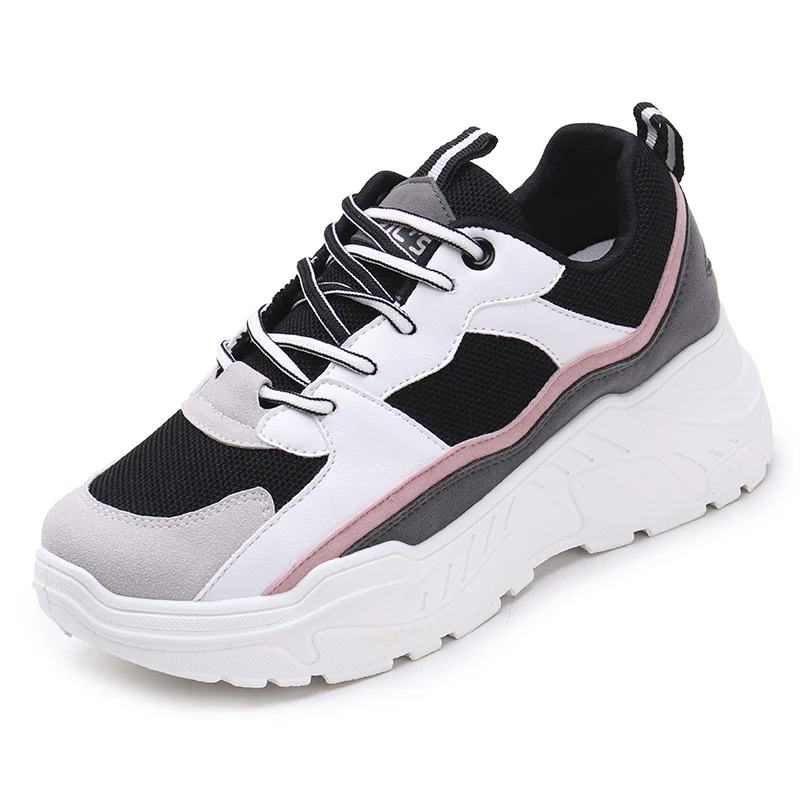 Cena Buty damskie 2019 nowe masywne trampki dla kobiet buty wulkanizowane moda codzienna buty dla taty platforma trampki kosz Femme Krasovki