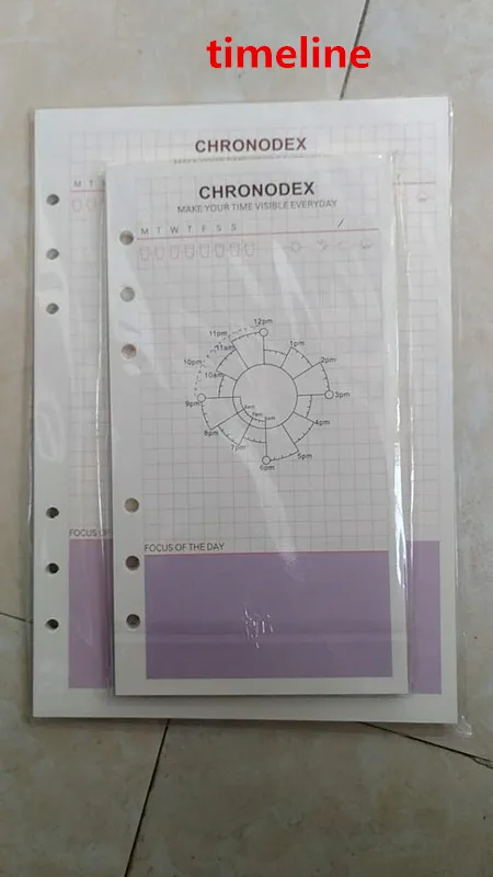 50 листов, А5, А6, цветная бумага, серия для девочек, блокнот, заправка, 6 отверстий, вкладыш, руководство, внутреннее ядро, сделай сам, планировщик, школьные, офисные принадлежности - Цвет: timeline