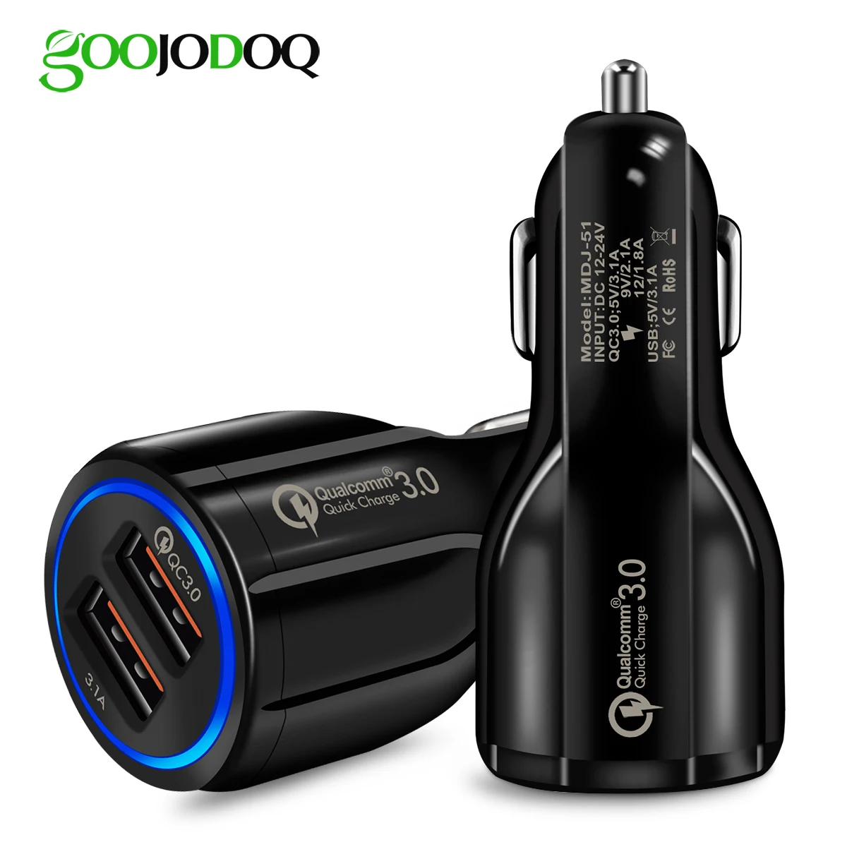 Car charger quick 3.0 Dual USB Charger Adapter auto battery charger for iphone samsung mini fast car charger for moblie phone