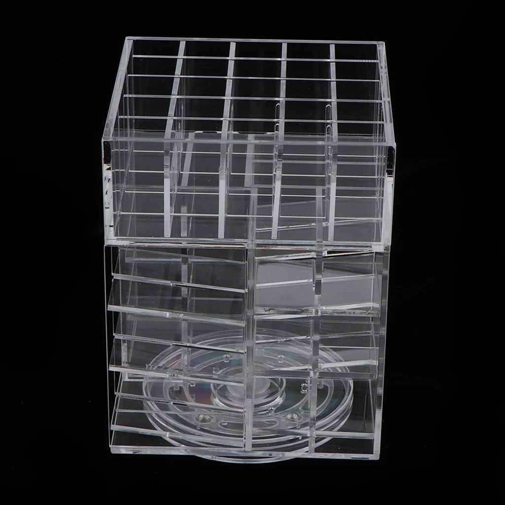Beauty Acrylic Rotating Lipstick Organizer Holder Spinning Lip Gloss Tower Stand Clear