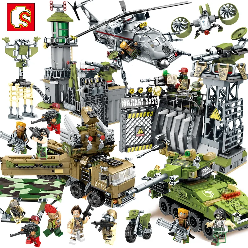 

FreeShipping Bricks Building Block Black Gold Program Series Military Defence Assemble DIY Kid's Educational Toys no box