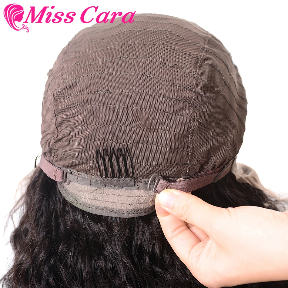Малазийские волнистые человеческие волосы парики 150% плотность предварительно сорванные человеческие волосы парики с детскими волосами Miss Cara парики Remy