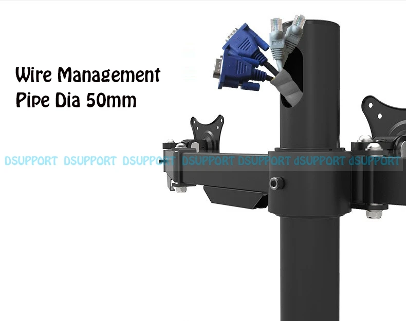 Сверхмощный тройной экран светодио дный светодиодный компьютер монитор Держатель рабочего зажима полный движения 3 монитор крепление Поддержка кронштейн