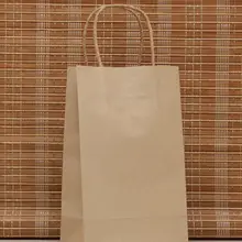 21X15X8 см канцелярский держатель модная крафт-бумага подарочная сумка с ручкой/сумки для покупок/Рождественская упаковка коричневого цвета сумка