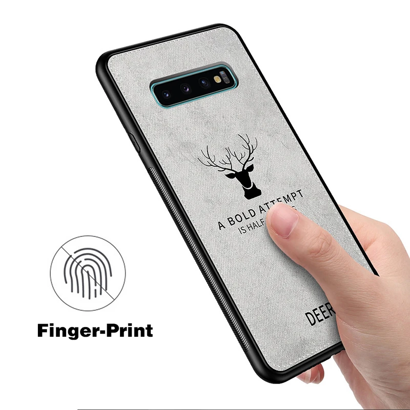 Чехол для Samsung Galaxy S10 Plus S10E тканевый Силиконовый ТПУ бампер Жесткий A7 2018 A6 A8 чехол