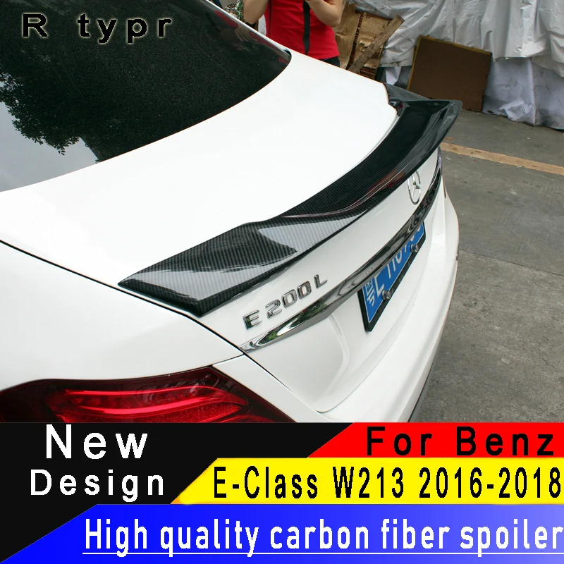 Высокое качество Спойлер из углеволокна для Mercedes-Benz W213 E Class E200 E220 E250 E300- 4-дверный спойлер заднего крыла