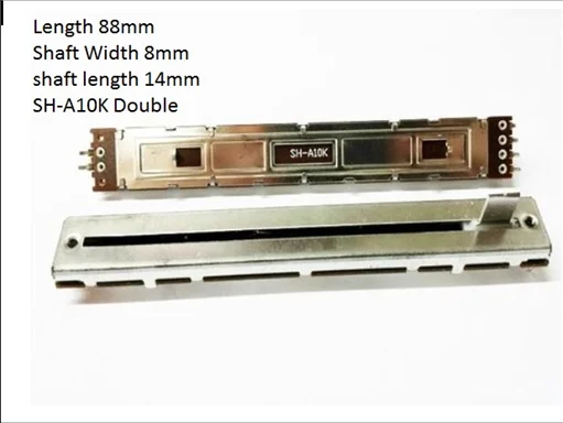 88 мм SC-609G B10K смеситель движок для прямого потенциометра B10K двусторонний регулятор громкости длина ручки 15 мм