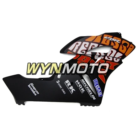 Обтекатели на мотоцикл корпусные детали для Honda CBR1000RR Год 04 05 2004 2005 ABS Пластик впрыска солнце Пламя Черный матовый Sportbike