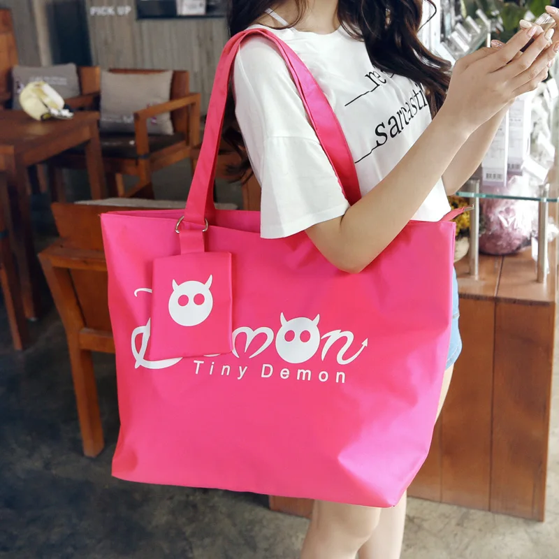 EXCELSIOR Women Shopping Handbag Waterproof Shopping Tote Zipper Sac A Main Lady Casual Purse Oxford Beach