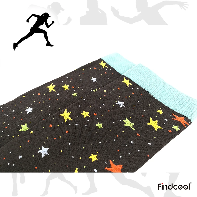 Findcool Профессиональный Компрессионные носки для бега женские подошвенные модные носки