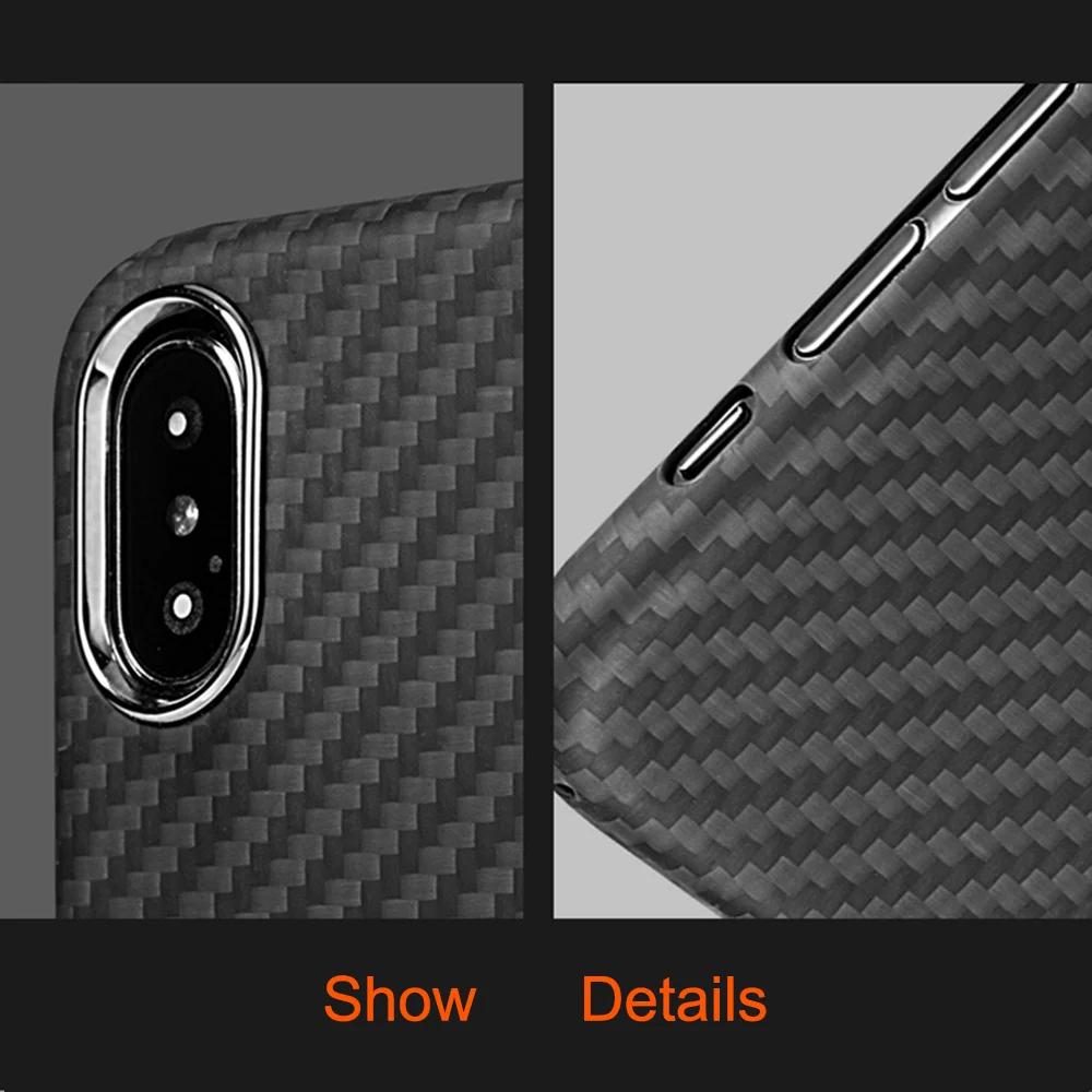 Ceny 0.7mm Ultra cienki luksusowy wzór z włókna węglowego dla iPhone XR XS XS MAX skrzynki pokrywa pełna ochrona włókno aramidowe etui dla iphone a x
