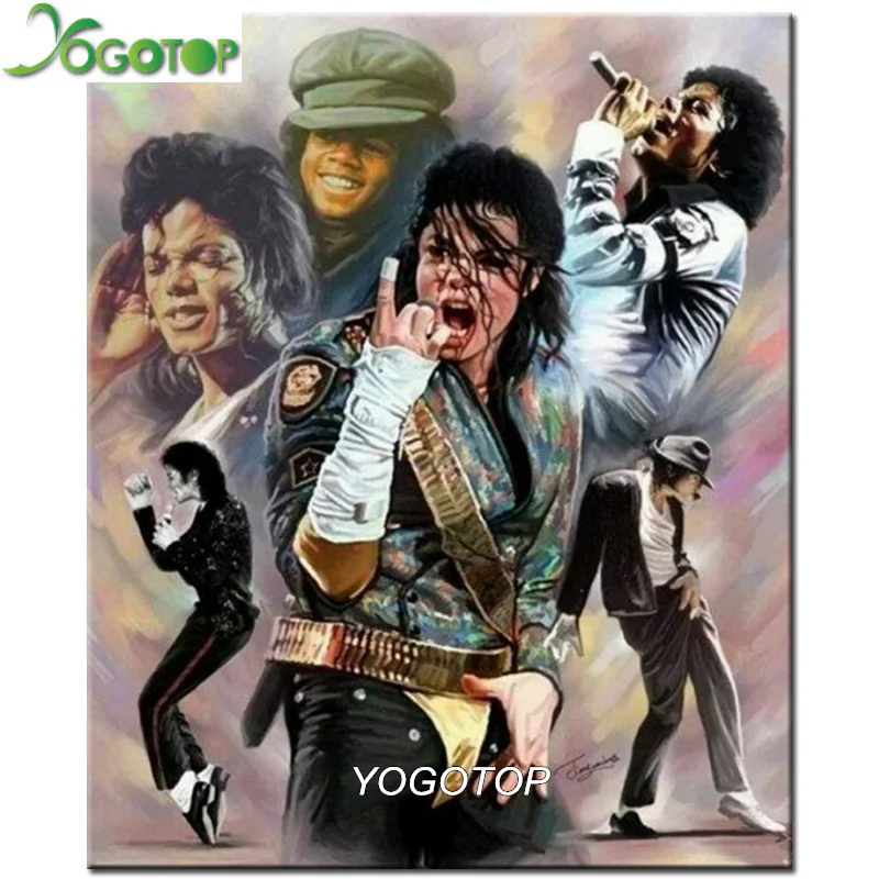 

YOGOTOP 5D Diamond Embroidery DIY Diamond Painting Cross Stitch Full Needlework Mosaic Handmade Crafts Michael Jackson VD454