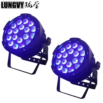 

Free Shipping 2pcs/Lot Waterproof LED Par Light 18x15w 5in1 RGBWA IP65 Outdoor Led Par Cans DMX Stage Lighting