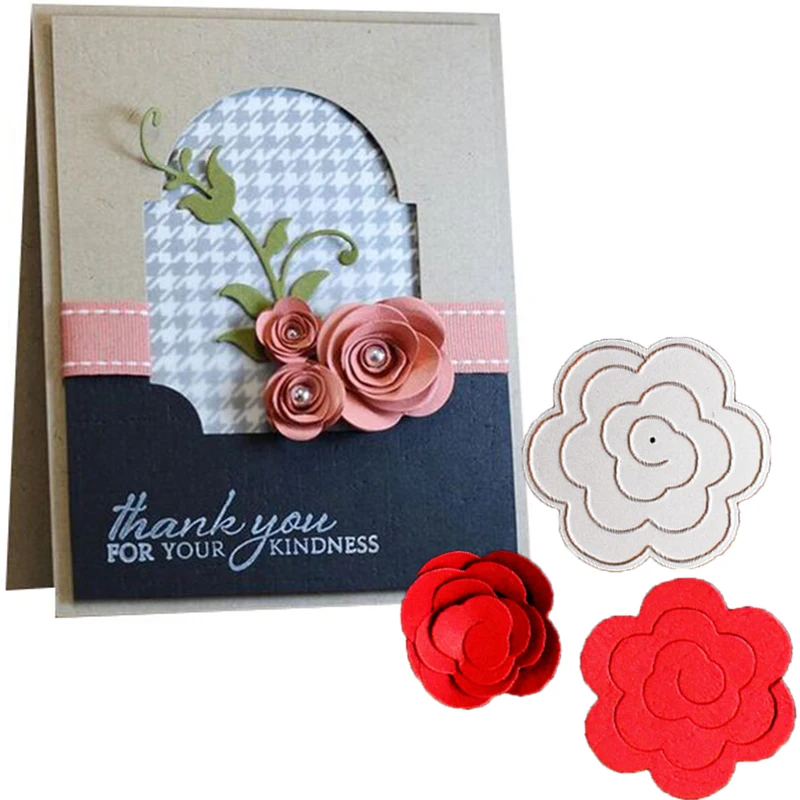 

Rose Flower Metal Cutting Dies Stencil for DIY Scrapbooking Photo Album Embossing Paper Cards Decorative Crafts Die Cut Template