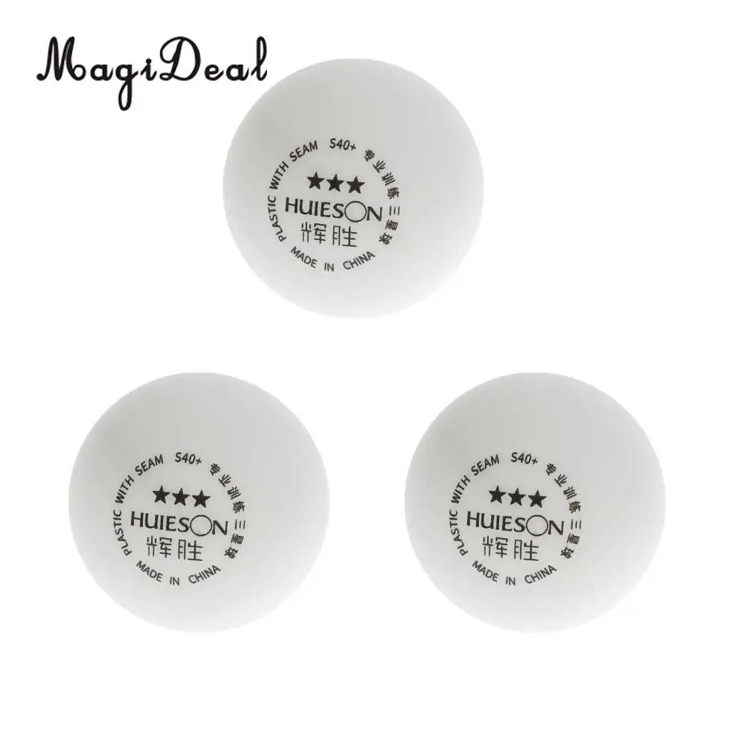 MagiDeal 3 Pieces 3-Star PREMIUM 40+mm Table Tennis Balls Plastic Ball Official Ball