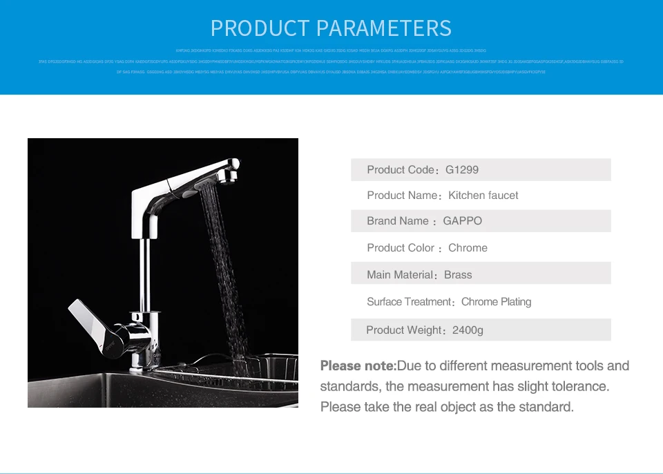 GAPPO pull out brass kitchen faucet water mixer tap Kitchen tap water mixer crane Chrome torneira cozinha