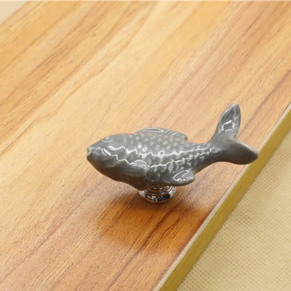 Megairon Ceramic Animal Door Handles Cute Children Room Drawer