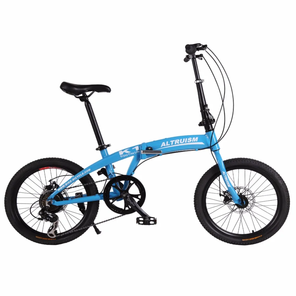 Altruism K1 7 Speed 20 Inch Steel Folding Bike Aluminum Alloy Frame MTB Mountain Bikes Folding Bicycle for Boys Girls Bicycles