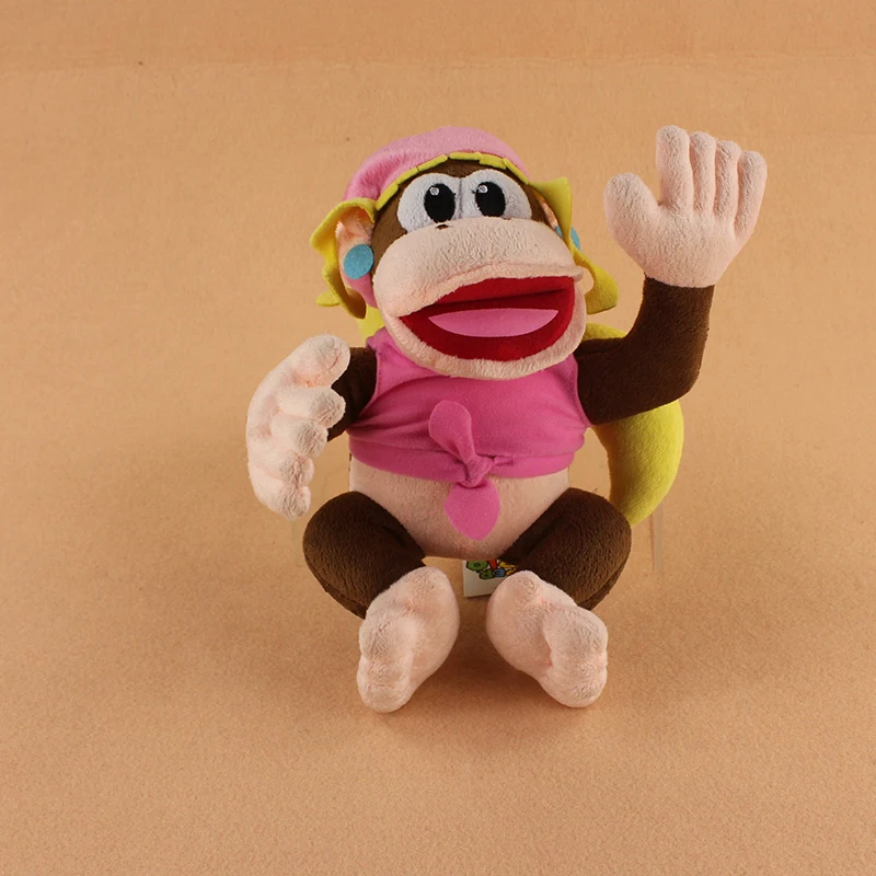 27cm kawaii Super Mario Diddy Kong Dixie Kong Plush Soft Stuffed Animals Doll Toys For Kids