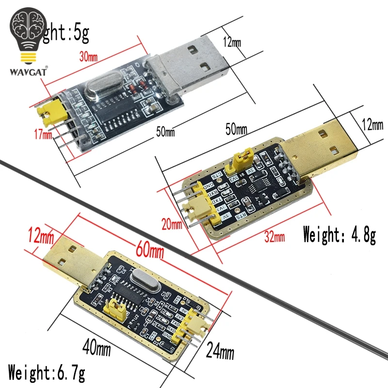 CH340 модуль USB для ttl CH340G обновление скачать небольшой проволочной щетки STC микроконтроллер Плата USB для последовательного PL2303