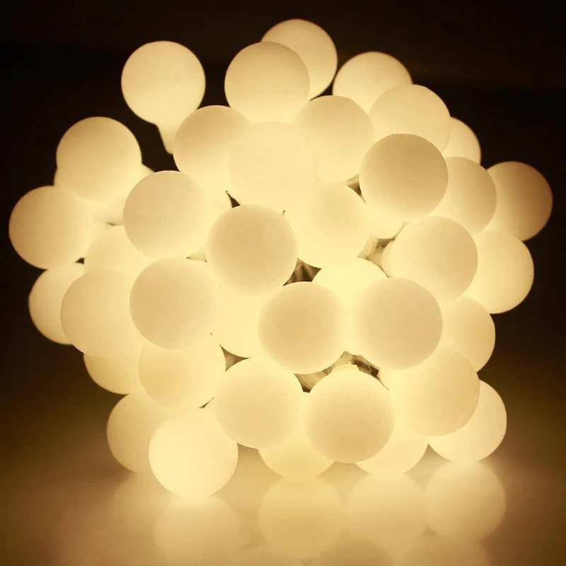 Online Luces LED de cadena 10M 100 LED Bola 8 modos AC220V 110V fiesta navideña fiesta de Navidad boda iluminación decorativa al aire libre