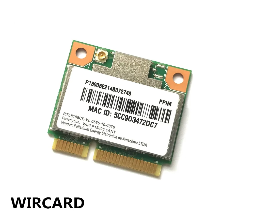 WIRCARD Realtek Rtl8188ce беспроводной WLAN WiFi карта acer Asus Toshiba 150 Мбит/с Половина мини Pci-e для ноутбука сетевой модем 802.11bgn