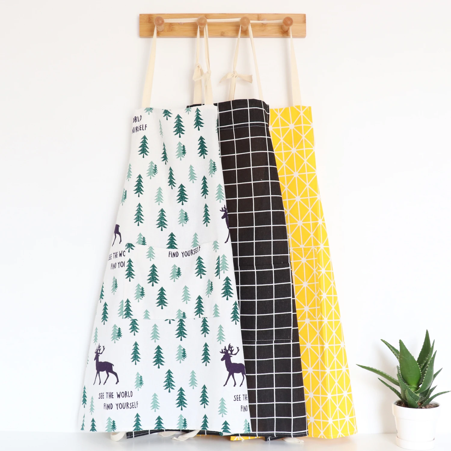 New Hot Fashion Lady Women Men Adjustable Cotton Linen High-grade Kitchen Apron For Cooking Baking Restaurant Pinafore