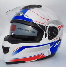 New Casco Casque Winter SHOEI BLue White Racing Full FaceHelmet Motorcycle Helmet Run Cyclo-Cross Lens Helmet Casco Casque