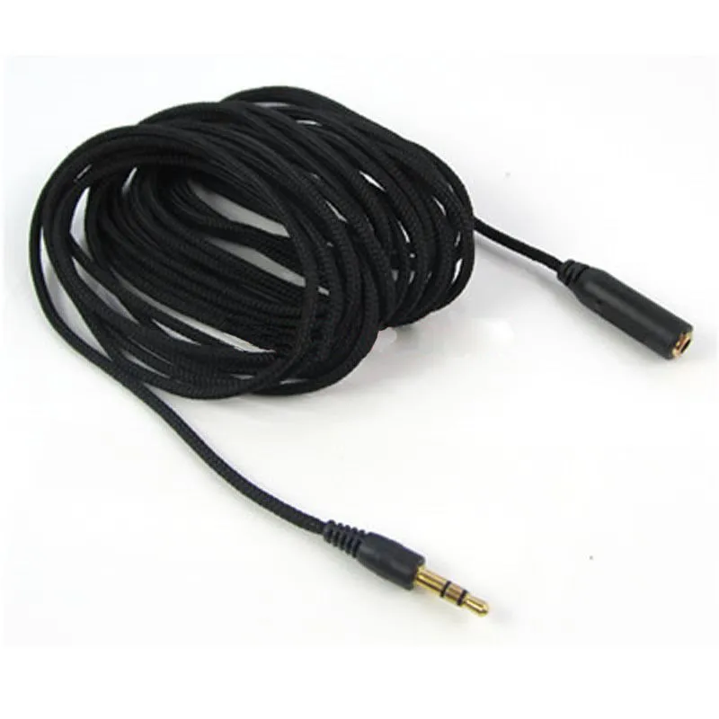 5Metes удлинительные кабели для наушников 3,5 мм Мини разъем для мужчин и женщин стерео AUX и видео гарнитура линия для компьютера