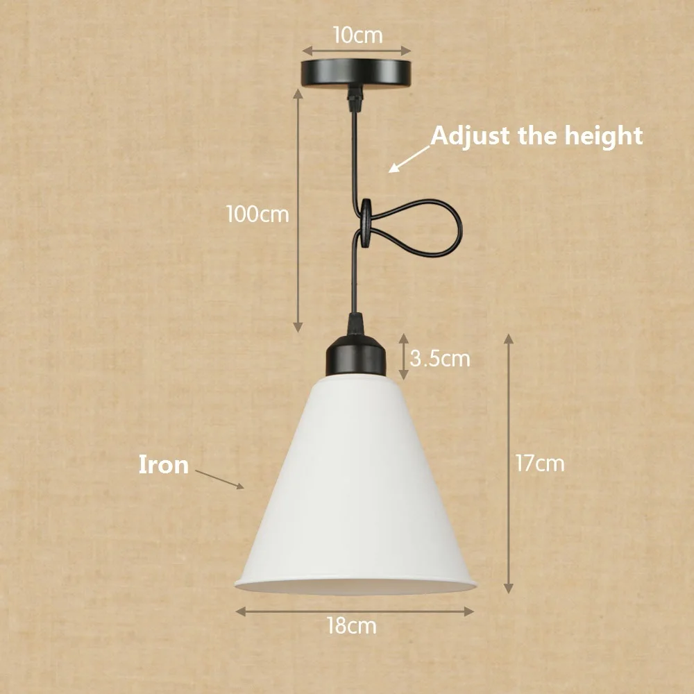 Американский Лофт стиль Железный Droplight промышленный винтажный подвесной светильник светодиодный светильники для столовой простой подвесной светильник для домашнего освещения