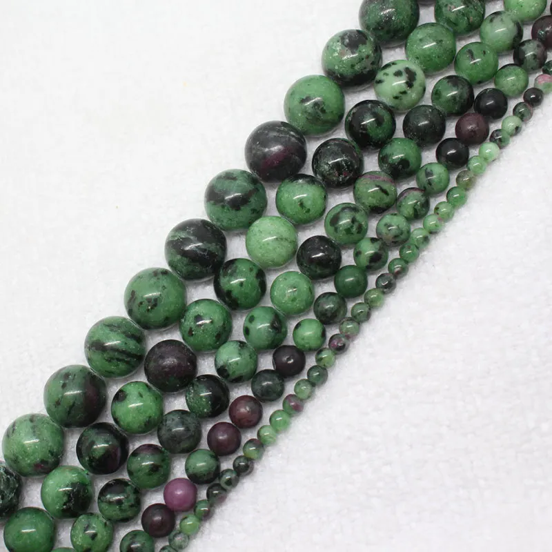 Mini. order is $7! 4-12mm Natural Rubys Epidote Morganite Round Loose Beads 15