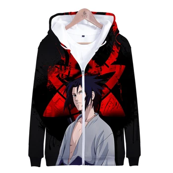 

2019 hot sale Naruto Zipper Jacket 3D Hoodies Sweatshirt Women Harajuku Naruto Ninja Hoodies men Plus Size for men plus size