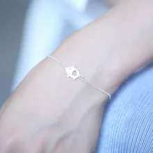 DreamySky 2018 prawdziwe czyste srebro kolor świnia bransoletki dla kobiet pulsera de plata Drop Shipping
