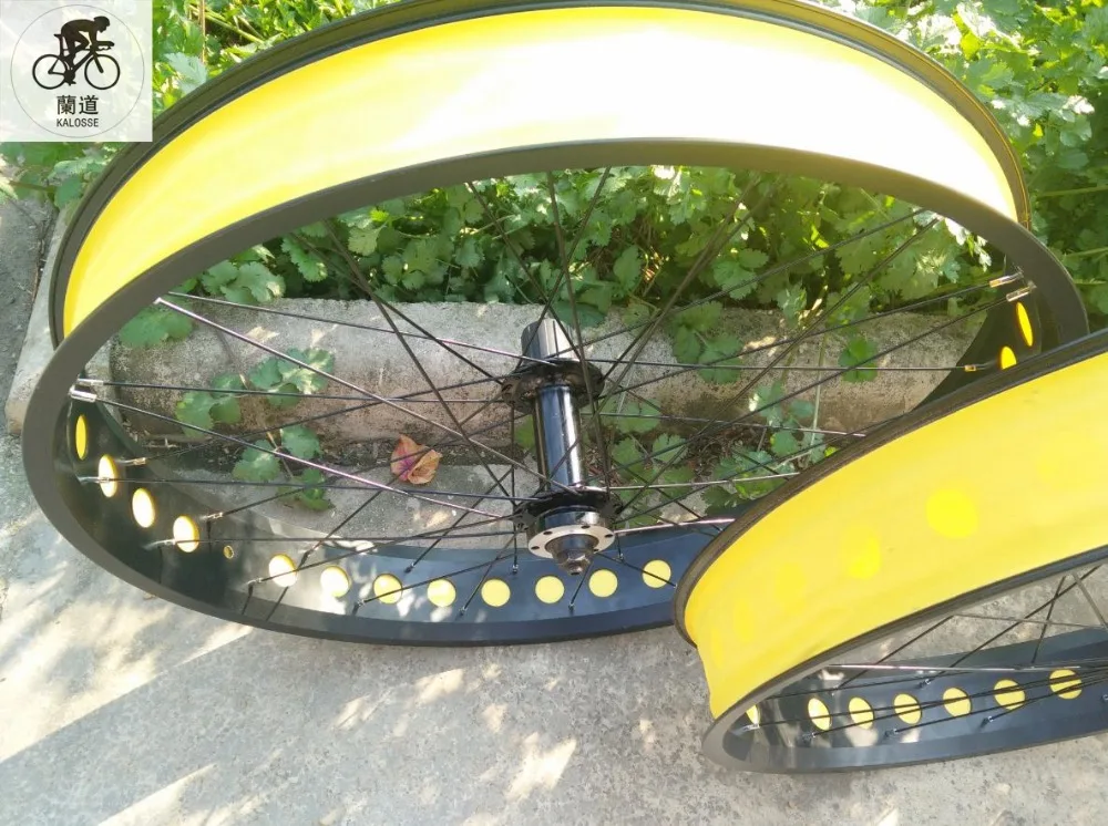 Clearance Kalosse aluminum alloy 26*4.0 tires fat bike wheels 21/24/27/30S cassette 26inch ball Hubs . Beach Bicycle wheels 6 Clearance Kalosse aluminum alloy 26*4.0 tires fat bike wheels 21/24/27/30S cassette 26inch ball Hubs . Beach Bicycle wheels 6