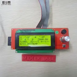 E & M DIY ЖК-дисплей модуль 3D-принтеры Экран Запчасти RepRap Рампы 1.4 2004 Smart контроллер Дисплей с fc Кабель-адаптер пластины SD