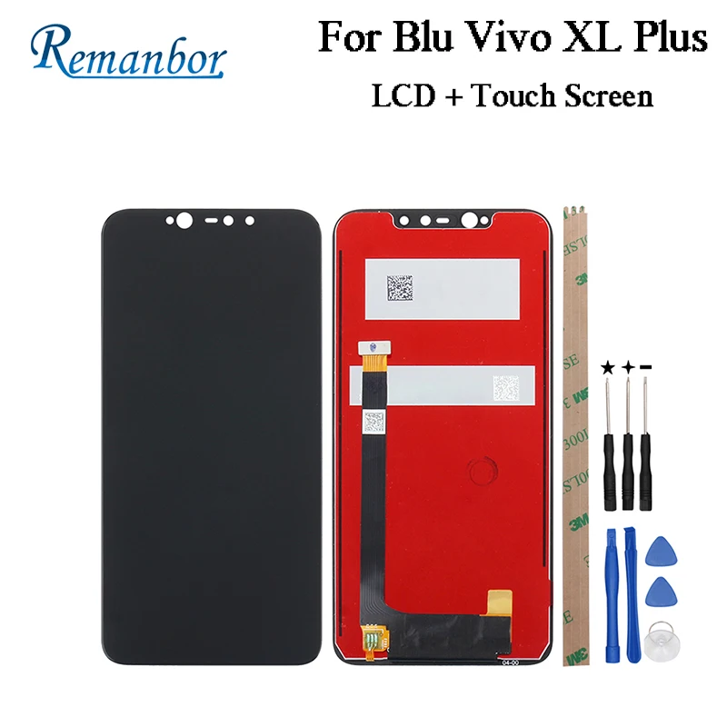 

Remanbor For Blu Vivo XL Plus LCD Display and Touch Screen Digitizer Assembly Repair Parts For Blu Vivo XL Plus With Tools+Tape