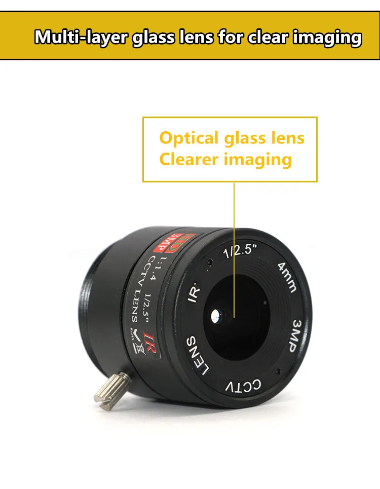 Multi-layer glass lens for clear imaging