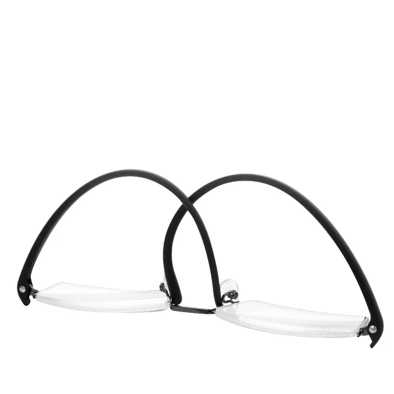 Unisex negro TR90 gafas de lectura Semi sin montura + 1,0-+ 4,0 fuerza con Case-448E Unisex negro TR90 gafas de lectura Semi sin montura + 1,0-+ 4,0 fuerza con Case-448E