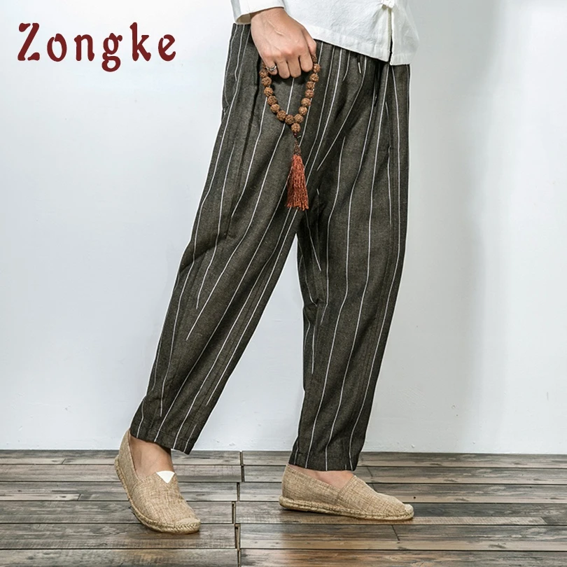 striped linen pants mens