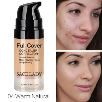 

Full Cover 5Color Liquid Concealer Makeup 6ml Eye Dark Circles Cream Face Corrector Waterproof Base Make Up Base Cosmetic Facial