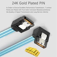 ssd iii SAMZHE SATA III 6.0 Gbps בכבלים עם נעילה סגר עבור HDD SSD DVD PC מחשב כבל נתונים 50 / 100cm (3)