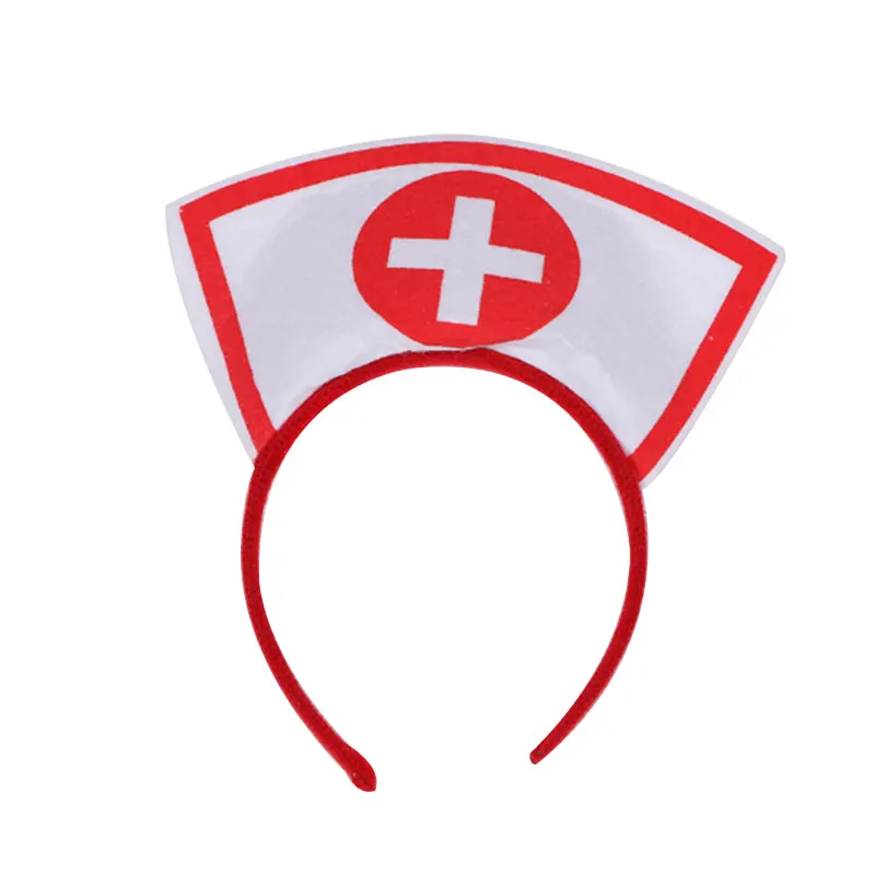 

Halloween Costume Naughty Nurse Hat Headband Fancy Dress Up Cosplay Hairband